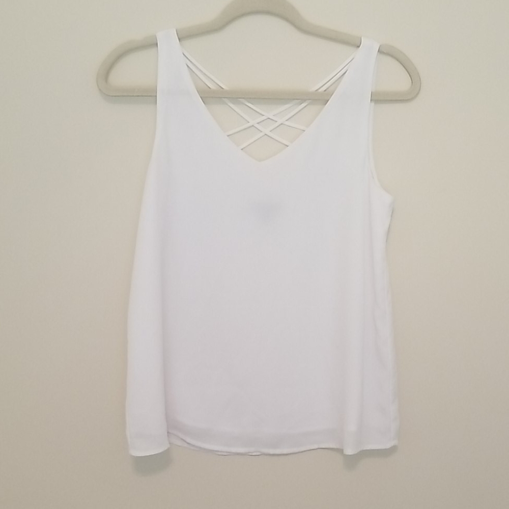 White blouse tank top